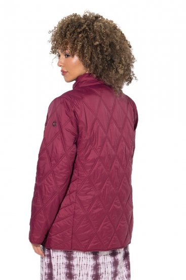Ulla Popken 851777 Giacca trapuntata HYPRAR con collo alto Bordeaux - Giacche - Giacche taglie forti da donna