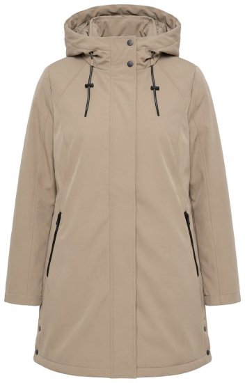 Ulla Popken 851789 Cappotto tecnico Marrone - Cappotti - Cappotti taglie forti da donna