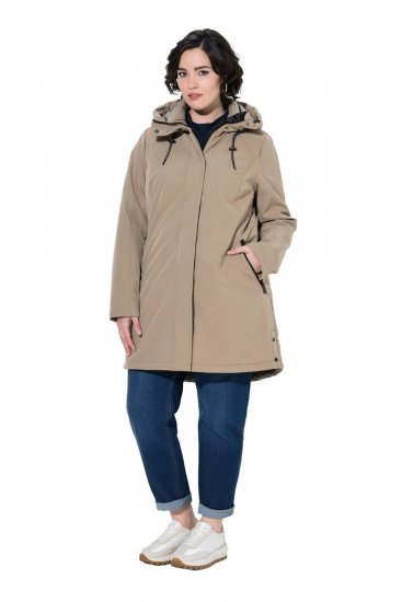 Ulla Popken 851789 Cappotto tecnico Marrone - Cappotti - Cappotti taglie forti da donna