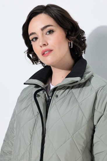 Ulla Popken 851792 Giacca antipioggia Verde oliva - Abbigliamento antipioggia - 
