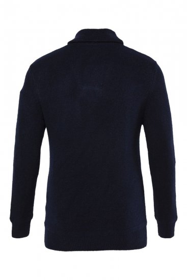 JP1880 851795 Maglione in maglia con collo a scialle Blu scuro TALL - TALL felpe - Felpe TALL per uomo alto