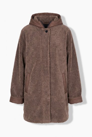 Ulla Popken 851809 Giacca teddy Marrone chiaro - Giacche - Giacche taglie forti da donna