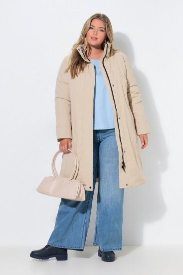 Ulla Popken 851811 Cappotto trapuntato Beige - Cappotti - Cappotti taglie forti da donna