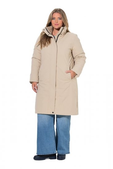 Ulla Popken 851811 Cappotto trapuntato Beige - Cappotti - Cappotti taglie forti da donna
