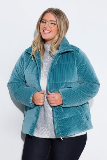 Ulla Popken 851819 Giacca in velluto a coste Grigio - Giacche - Giacche taglie forti da donna