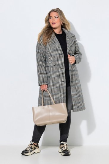 Ulla Popken 851826 Cappotto di lana Bianco panna - Cappotti - Cappotti taglie forti da donna