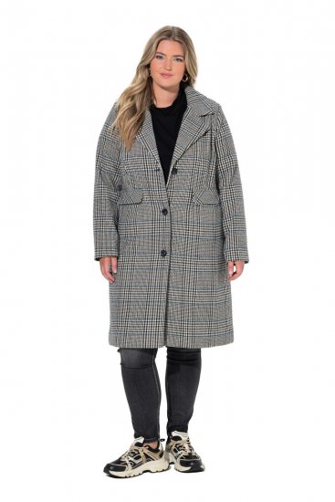 Ulla Popken 851826 Cappotto di lana Bianco panna - Cappotti - Cappotti taglie forti da donna