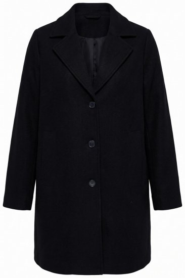 Ulla Popken 851829 Cappotto di lana Nero - Cappotti - Cappotti taglie forti da donna