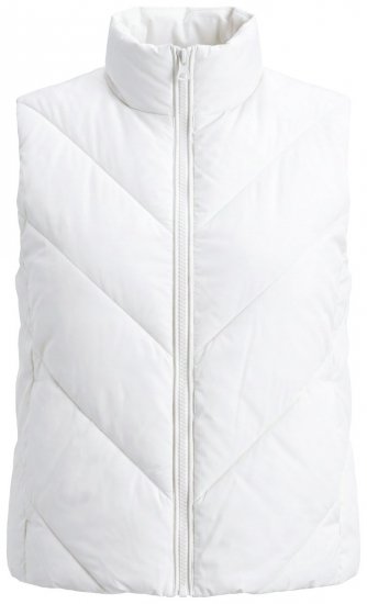Ulla Popken 851833 Gilet trapuntato con collo alto Bianco panna - Gilet - 