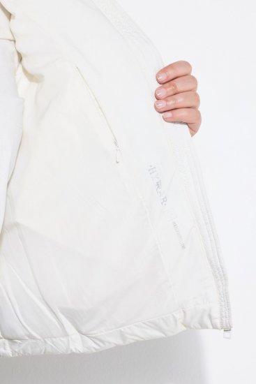 Ulla Popken 851833 Gilet trapuntato con collo alto Bianco panna - Gilet - 