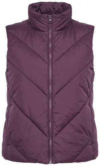Ulla Popken 851833 Gilet trapuntato con collo alto Marrone - Gilet - 
