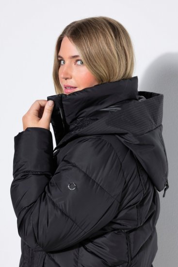 Ulla Popken 851842 Cappotto trapuntato Nero - Cappotti - Cappotti taglie forti da donna
