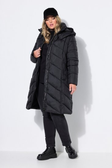 Ulla Popken 851842 Cappotto trapuntato Nero - Cappotti - Cappotti taglie forti da donna