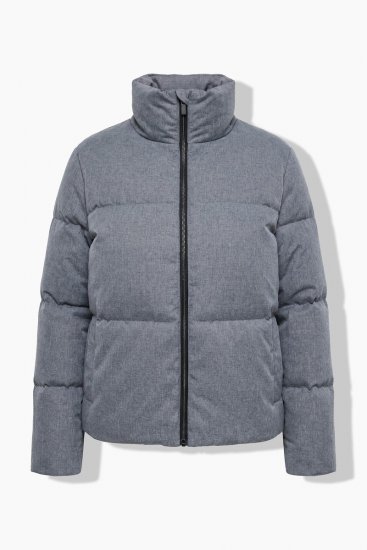 Ulla Popken 851854 Giacca trapuntata Grigio melange - Giacche - Giacche taglie forti da donna