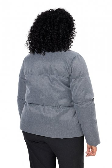 Ulla Popken 851854 Giacca trapuntata Grigio melange - Giacche - Giacche taglie forti da donna