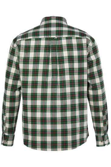 JP1880 851877 Camicia in flanella a quadri a maniche lunghe Verde scuro TALL - TALL camicie - Camicie TALL per uomo alto