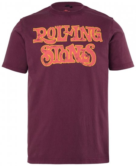 JP1880 851910 Rolling Stones Vintage Logo T-shirt Melanzana - Magliette di band - T-shirt band taglie forti