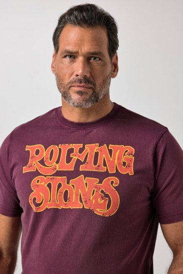 JP1880 851910 Rolling Stones Vintage Logo T-shirt Melanzana - Magliette di band - T-shirt band taglie forti