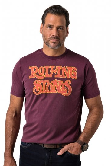 JP1880 851910 Rolling Stones Vintage Logo T-shirt Melanzana - Magliette di band - T-shirt band taglie forti