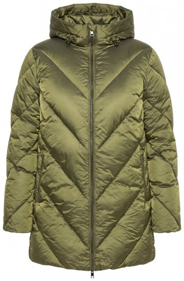Ulla Popken 852023 Cappotto trapuntato Verde oliva - Cappotti - Cappotti taglie forti da donna