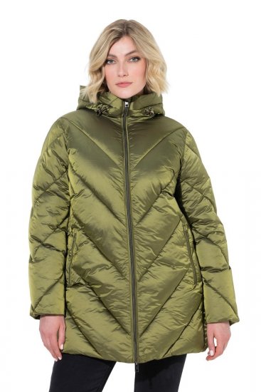 Ulla Popken 852023 Cappotto trapuntato Verde oliva - Cappotti - Cappotti taglie forti da donna