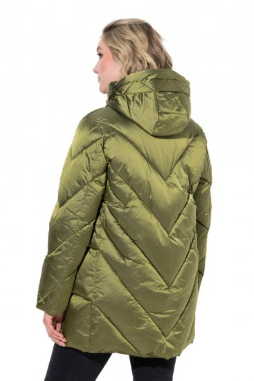 Ulla Popken 852023 Cappotto trapuntato Verde oliva - Cappotti - Cappotti taglie forti da donna