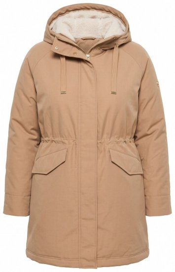 Ulla Popken 852028 Parka Beige - Cappotti - Cappotti taglie forti da donna