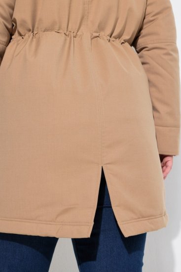Ulla Popken 852028 Parka Beige - Cappotti - Cappotti taglie forti da donna