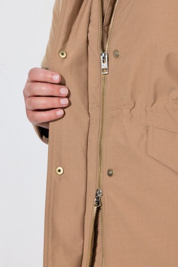 Ulla Popken 852028 Parka Beige - Cappotti - Cappotti taglie forti da donna