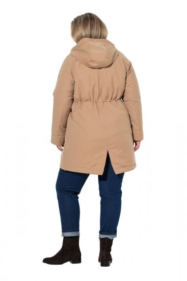 Ulla Popken 852028 Parka Beige - Cappotti - Cappotti taglie forti da donna