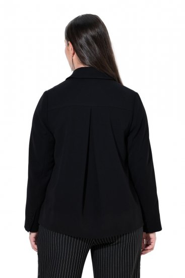 Ulla Popken 852167 Blazer con collo a camicia Nero - Blazer - Blazer Taglie Forti da Donna