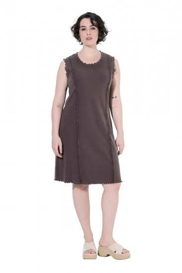 Ulla Popken 852190 Abito in jersey Marrone mogano - Abiti estivi - Abiti estivi taglie forti