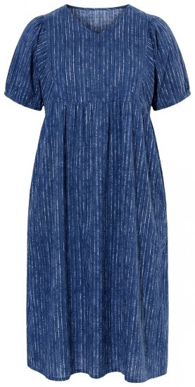 Ulla Popken 852214 Abito midi a righe Blu scuro - Vestiti midi - Abiti midi taglie comode