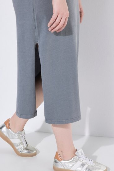 Ulla Popken 852218 Abito midi a maniche corte Grigio - Vestiti midi - Abiti midi taglie comode