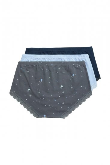 Ulla Popken 852249 Slip confezione da 3 Antracite - Slip - 