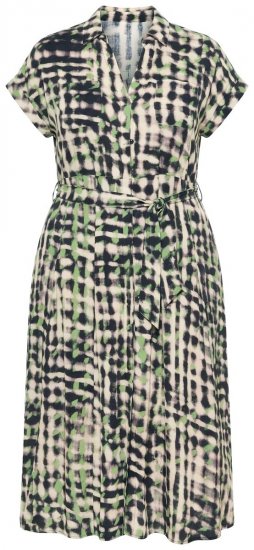 Ulla Popken 852257 Abito lungo fantasia Tortora - Vestiti maxi - Abiti maxi taglie forti