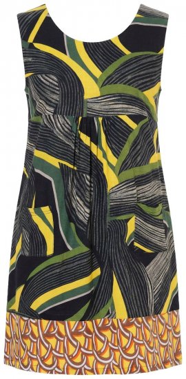 Ulla Popken 852329 Abito in jersey a righe Verde oliva - Abiti in jersey - 