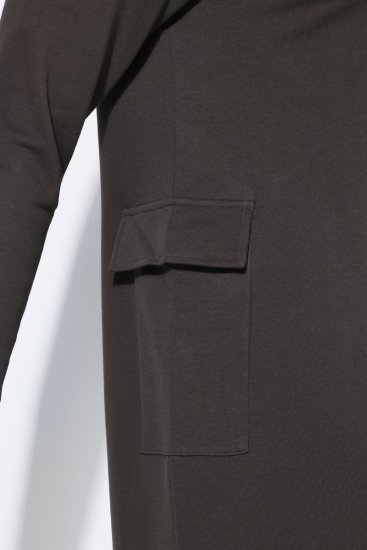 Ulla Popken 852456 Abito in felpa con collo alto Marrone scuro - Abiti in felpa - 