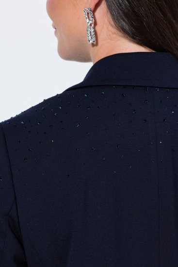 Ulla Popken 852498 Blazer con strass Blu scuro - Blazer - Blazer Taglie Forti da Donna