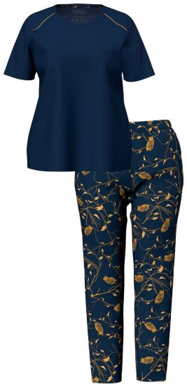 Ulla Popken 852577 Pigiama fantasia Blu scuro - Pigiami/Loungewear - 