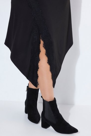 Ulla Popken 852636 Abito a portafoglio Nero - Abiti in jersey - 