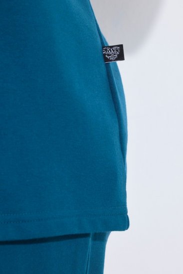 Ulla Popken 852710 Maglione da casa a maniche lunghe Petrolio - Pigiami/Loungewear - 