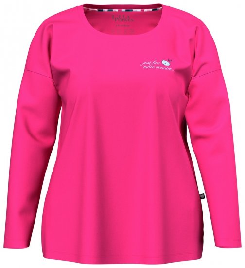 Ulla Popken 852747 Maglia del pigiama a maniche lunghe Rosa - Pigiami/Loungewear - 