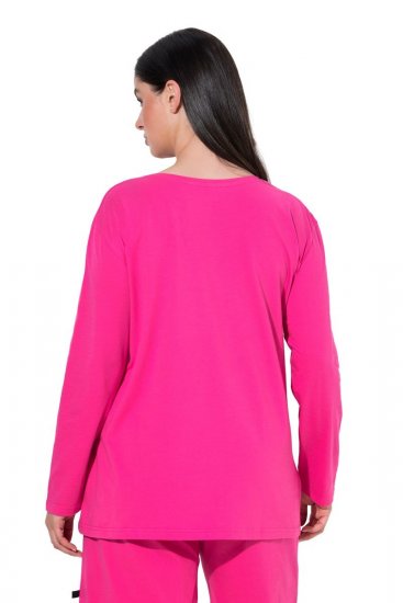 Ulla Popken 852747 Maglia del pigiama a maniche lunghe Rosa - Pigiami/Loungewear - 