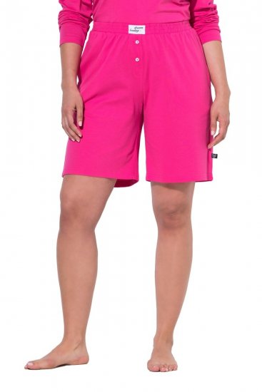 Ulla Popken 852752 Pantaloncini del pigiama a righe confezione da 2 Rosa - Pigiami/Loungewear - 