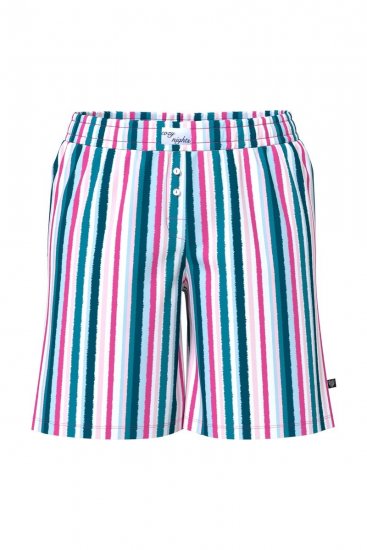 Ulla Popken 852752 Pantaloncini del pigiama a righe confezione da 2 Rosa - Pigiami/Loungewear - 