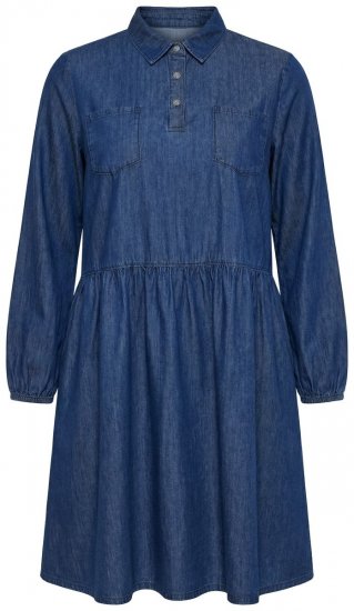 Ulla Popken 852768 Abito di jeans svasato con tasche Blu denim - Abiti - Vestiti per tutte le taglie