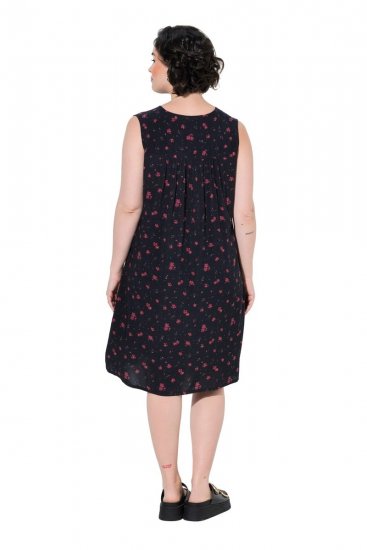 Ulla Popken 852824 Abito a fiori Nero - Abiti estivi - Abiti estivi taglie forti