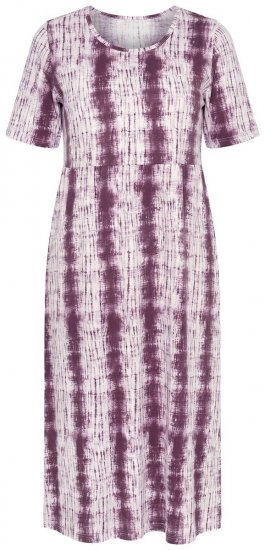 Ulla Popken 852854 Abito midi a righe Marrone - Vestiti midi - Abiti midi taglie comode