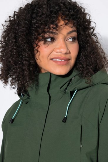 Ulla Popken 852901 Cappotto tecnico Verde oliva - Cappotti - Cappotti taglie forti da donna